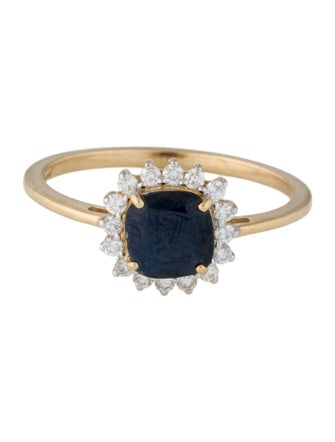 Jewelmak 18K Sapphire & Diamond Cocktail Ring