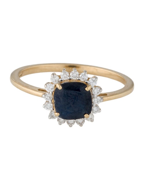 Jewelmak 18K Sapphire & Diamond Cocktail Ring
