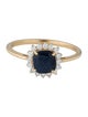 Jewelmak 18K Sapphire & Diamond Cocktail Ring