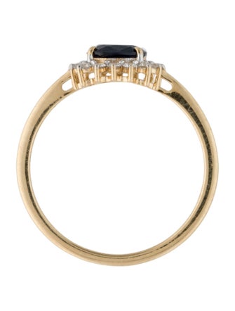Jewelmak 18K Sapphire & Diamond Cocktail Ring