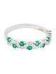 Jewelmak 18K Emerald & Diamond Band