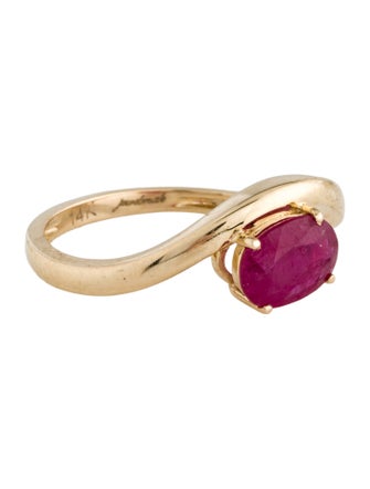 Jewelmak 14K 1.14ct Ruby Solitaire Ring