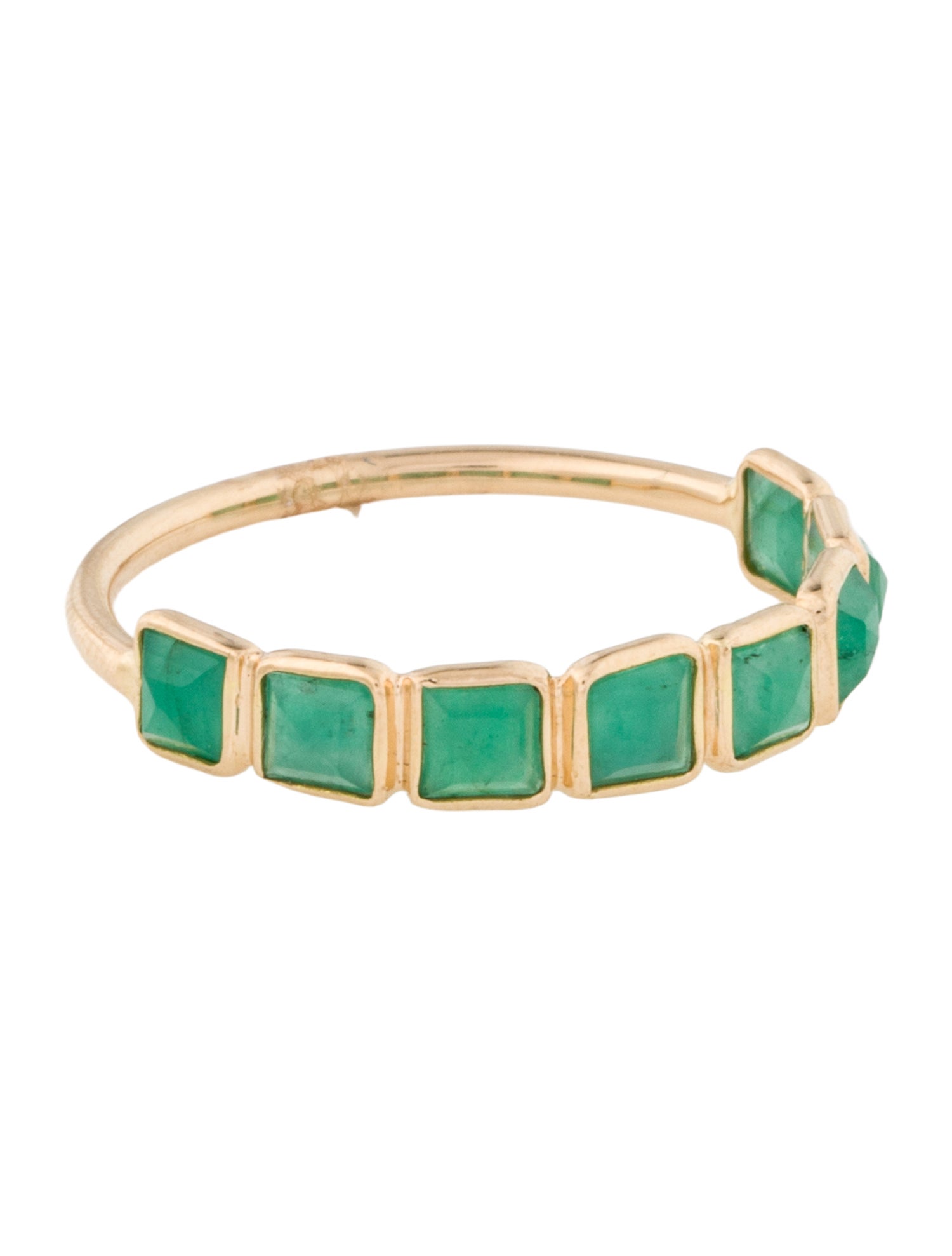 Jewelmak 18K Emerald Band