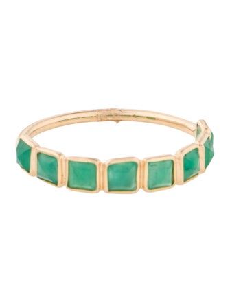 Jewelmak 18K Emerald Band
