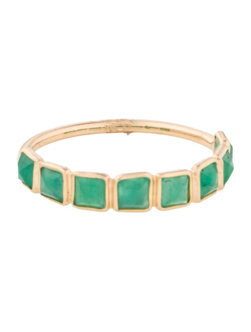 Jewelmak 18K Emerald Band