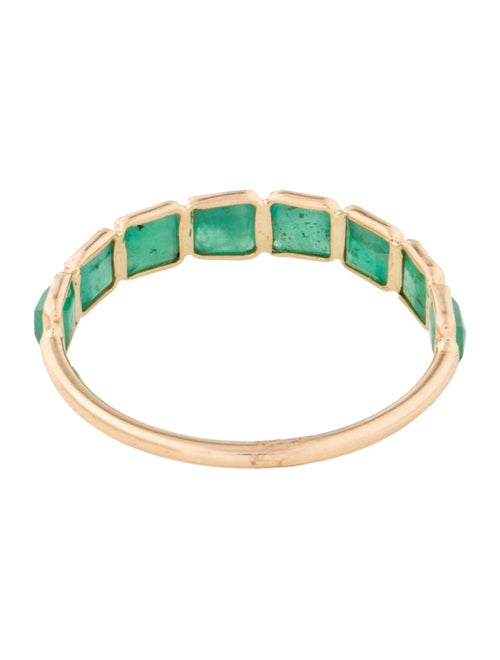 Jewelmak 18K Emerald Band