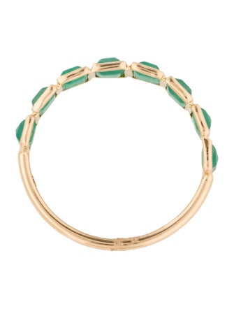 Jewelmak 18K Emerald Band