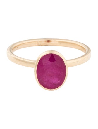 Jewelmak 14K Ruby Cocktail Ring