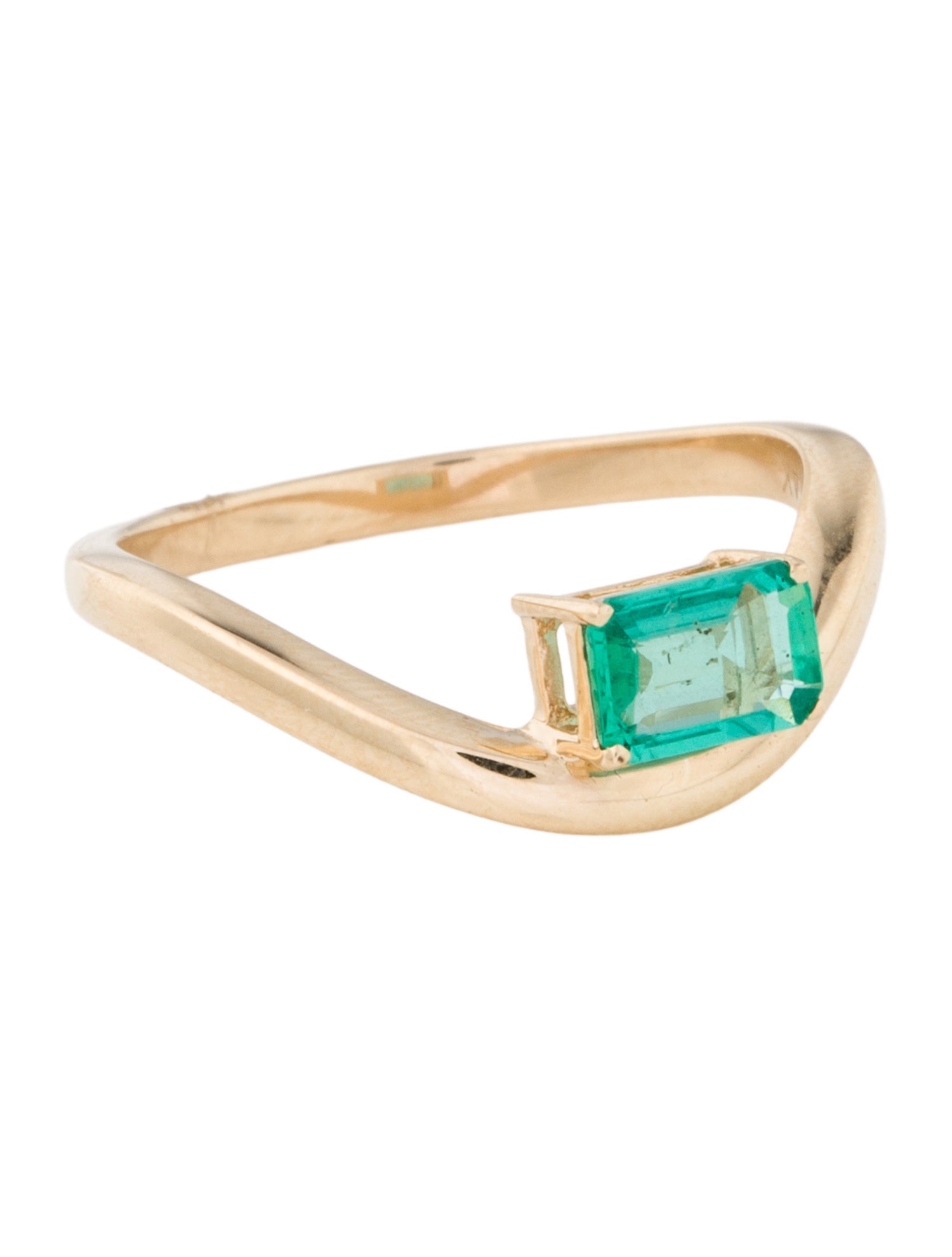 Jewelmak 14K Emerald Cocktail Ring