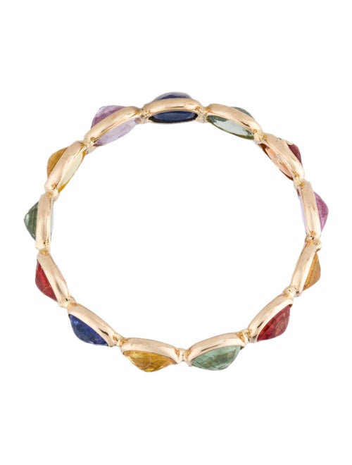 Jewelmak 14K 2.21ctw Sapphire Eternity Ring