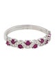 Jewelmak 18K Ruby & Diamond Wave Band