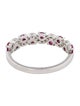 Jewelmak 18K Ruby & Diamond Wave Band
