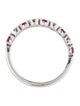 Jewelmak 18K Ruby & Diamond Wave Band