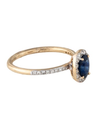 Jewelmak 14K Sapphire & Diamond Cocktail Ring