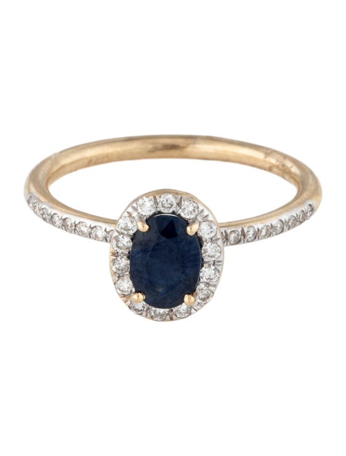 Jewelmak 14K Sapphire & Diamond Cocktail Ring