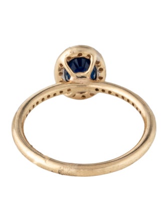 Jewelmak 14K Sapphire & Diamond Cocktail Ring