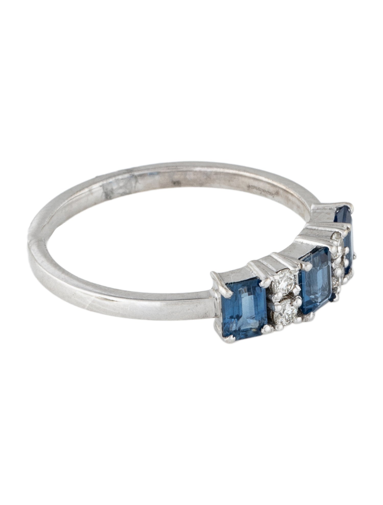 Jewelmak 14K Sapphire & Diamond Band