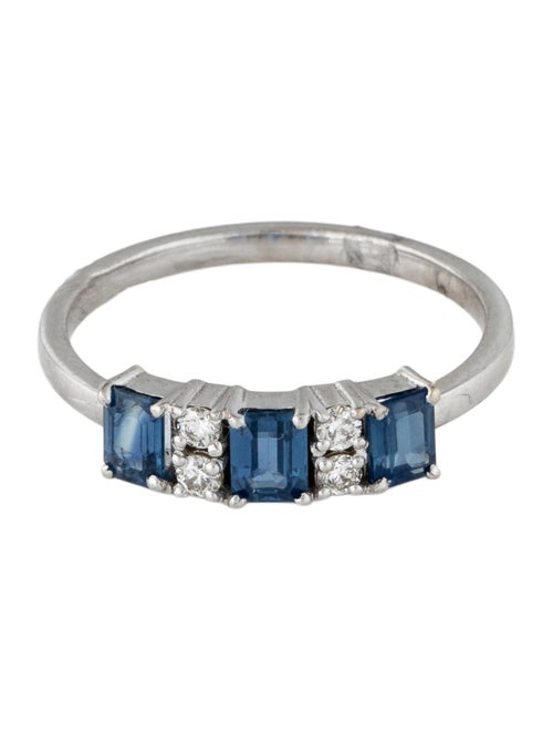 Jewelmak 14K Sapphire & Diamond Band
