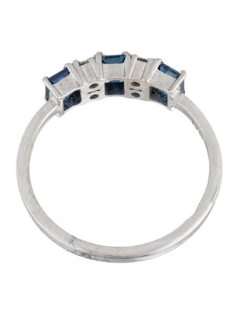 Jewelmak 14K Sapphire & Diamond Band
