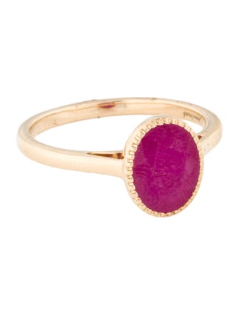 Jewelmak 14K Ruby Cocktail Ring
