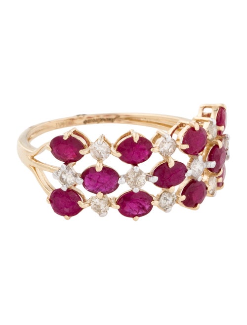Jewelmak 14K Ruby & Diamond Cocktail Ring