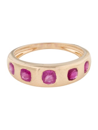 Jewelmak 14K Ruby Band