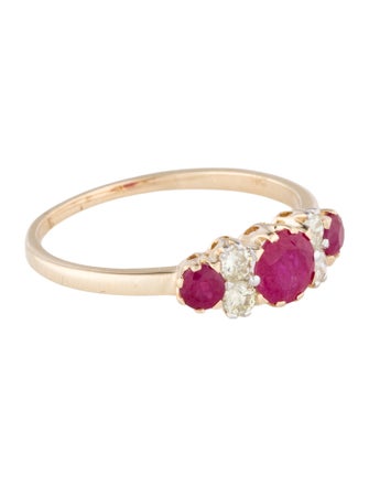 Jewelmak 14K Ruby & Diamond Cocktail Ring