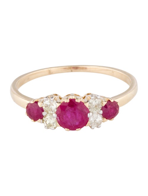 Jewelmak 14K Ruby & Diamond Cocktail Ring