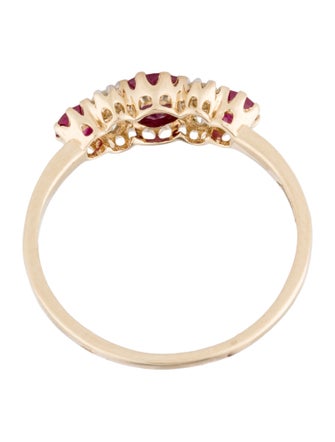Jewelmak 14K Ruby & Diamond Cocktail Ring