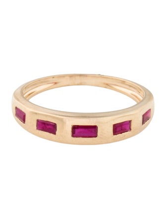 Jewelmak 14K Ruby Band