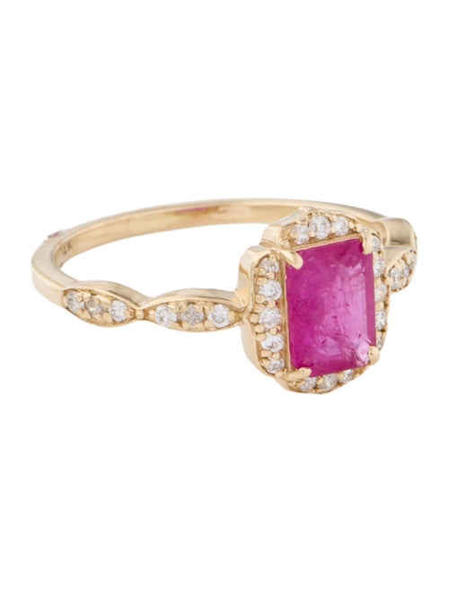 Jewelmak 14K Ruby & Diamond Cocktail Ring