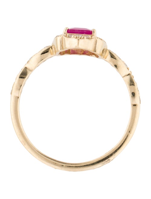 Jewelmak 14K Ruby & Diamond Cocktail Ring