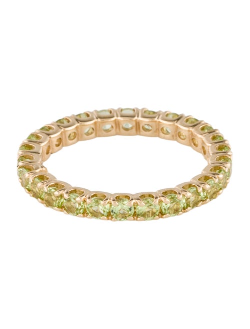 Jewelmak 14K 1.56ctw Peridot Eternity Band