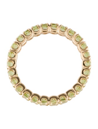 Jewelmak 14K 1.56ctw Peridot Eternity Band