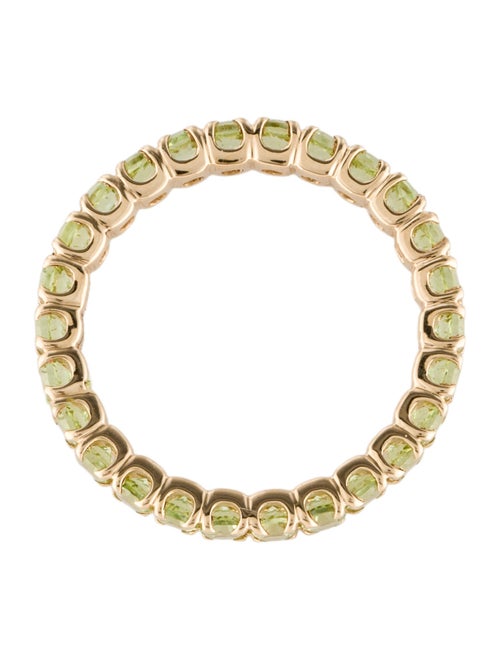 Jewelmak 14K 1.56ctw Peridot Eternity Band