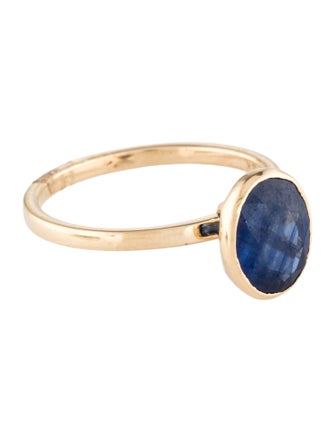 Jewelmak 14K 2.40ct Sapphire Cocktail Ring