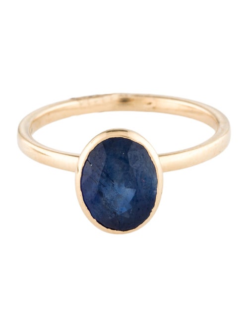 Jewelmak 14K 2.40ct Sapphire Cocktail Ring