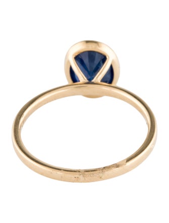 Jewelmak 14K 2.40ct Sapphire Cocktail Ring