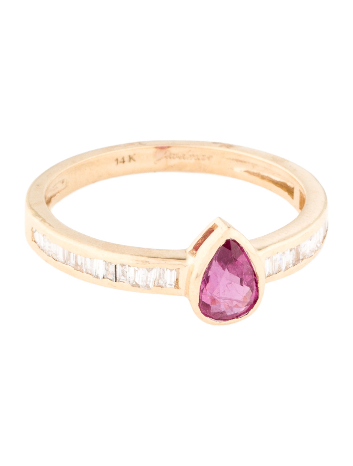 Jewelmak 14K Ruby & Diamond Cocktail Ring