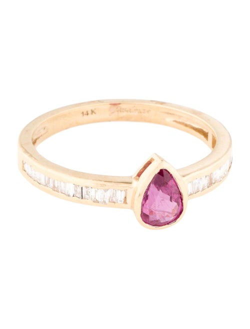 Jewelmak 14K Ruby & Diamond Cocktail Ring