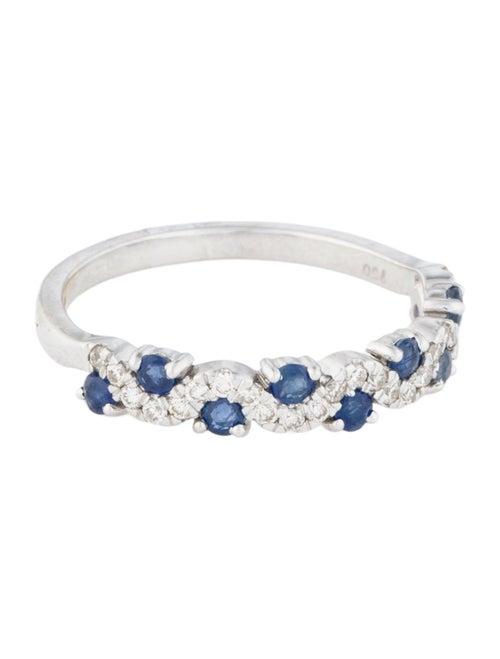 Jewelmak 18K Sapphire & Diamond Band