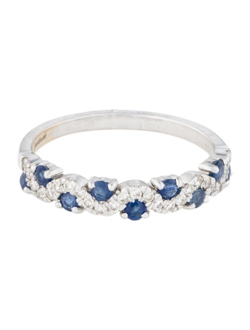 Jewelmak 18K Sapphire & Diamond Band