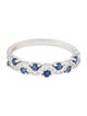 Jewelmak 18K Sapphire & Diamond Band