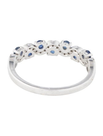 Jewelmak 18K Sapphire & Diamond Band