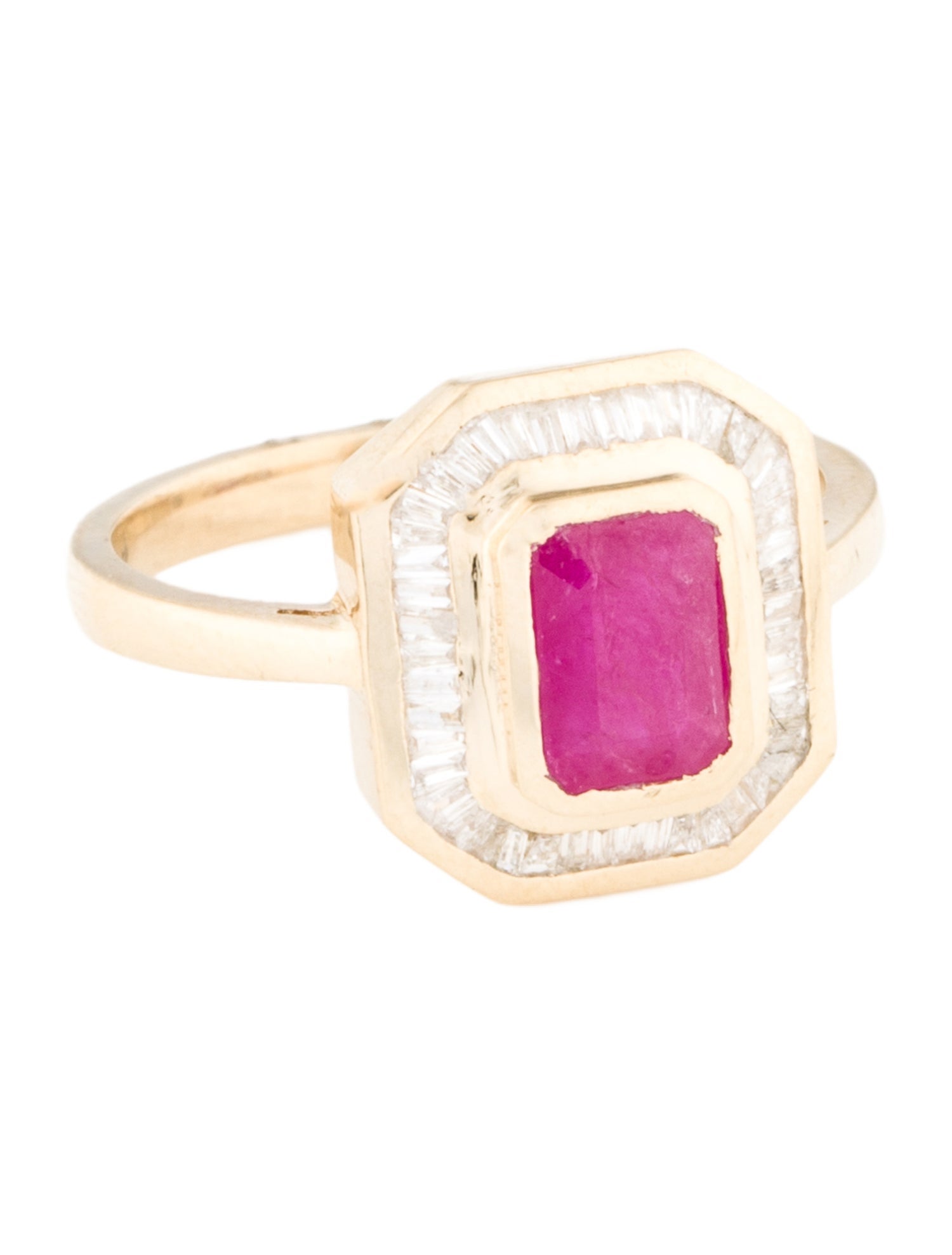 Jewelmak 14K 1.00ct Ruby & Diamond Cocktail Ring