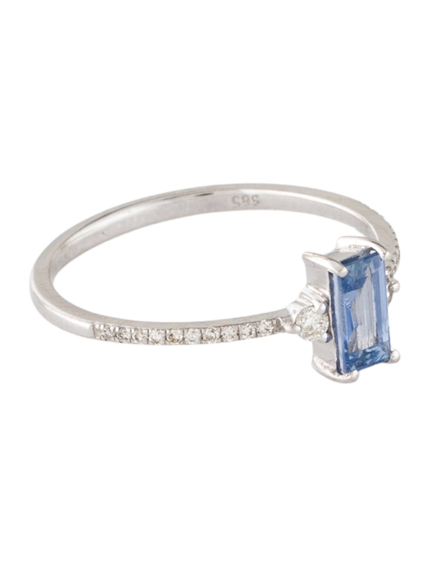 Jewelmak 14K Sapphire & Diamond Cocktail ring