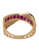 Jewelmak 14K 1.05ctw Ruby & Diamond Band