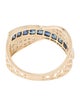 Jewelmak 14K Sapphire & Diamond Band