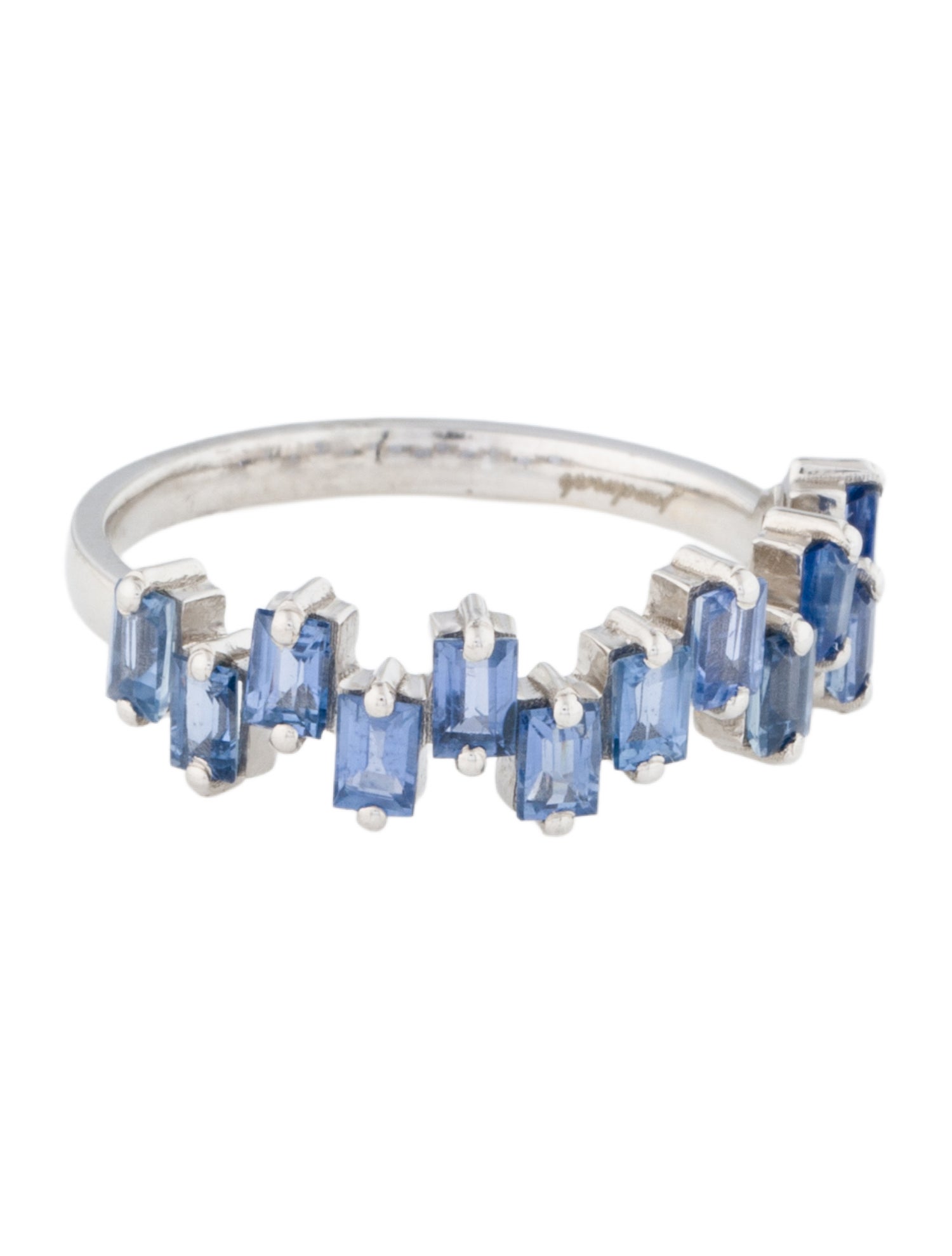 Jewelmak 14K 1.60ctw Sapphire Band