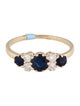 Jewelmak 14K Sapphire & Diamond Band